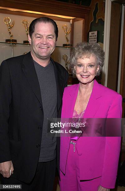Micky Dolenz & June Lockhart during Au Pair Premiere at 20th Century Fox Studio Commissary in Los Angeles, California, United States.