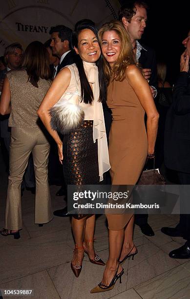 Helen Lee Shifter and Candace Bushnell during Tiffany & Co. Honors Bette Midler, Marcia Gay Harden, Candace Bushnell, Dan Marino and Ed Schlossberg...