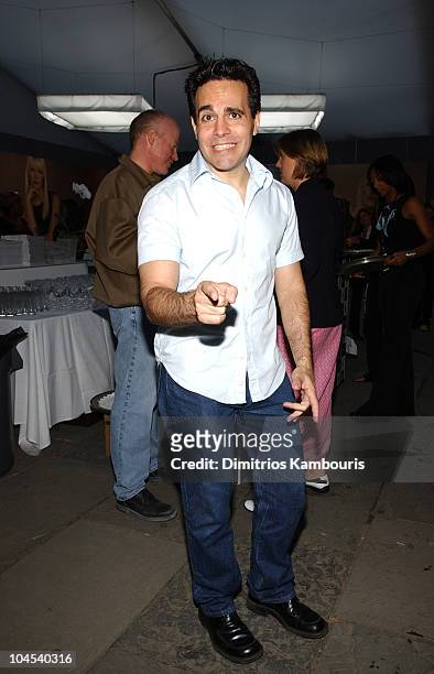 Mario Cantone during Mercedes-Benz Fashion Week Spring Collections 2003 - Anna Sui - Front Row at Bryant Park in New York City, New York, United...