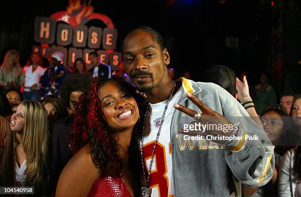 LaLa and Snoop Dogg during MTV's "TRL" Celebrates Its 1000th Episode at House of Blues in Los Angeles, CA, United States.