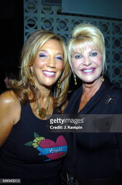 Denise Rich and Ivana Trump during The Angel Ball 2005 Kick-Off Launch Party at P.M. Lounge in New York City, New York, United States.