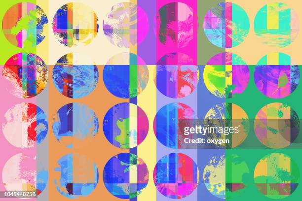 abstract spotted geometric pattern background. - popart stock pictures, royalty-free photos & images