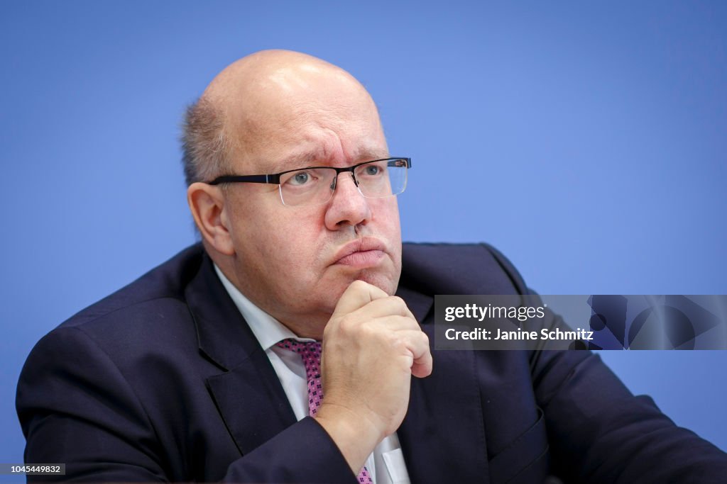 Peter Altmeyer German Economy Minister Peter Altmaier is pictured during a press ...