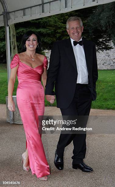 European Ryder Cup captain Colin Montgomerie and his wife Gaynor Montgomerie arriving at the 2010 Ryder Cup Dinner at Cardiff Castle on September 29,...