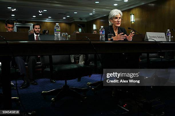 Secretary of Health and Human Services Kathleen Sebelius testifies during a hearing before the Labor, HHs, Education and Related Agencies...