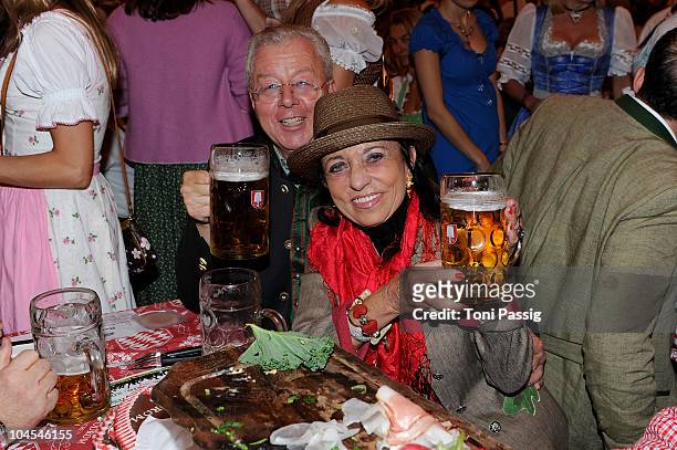 Wolfgang Ritter and Regine Sixt attend the Bunte Wiesn at Hippodrom during the Oktoberfest 2010 at Theresienwiese on September 29, 2010 in Munich,...