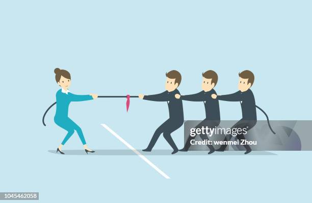 tug-of-war - unfair competition stock illustrations