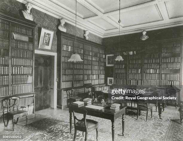 Royal Geographical Society, Savile Row - Council Room, This image shows pieces of furniture and artefacts which were later moved to the Society's...