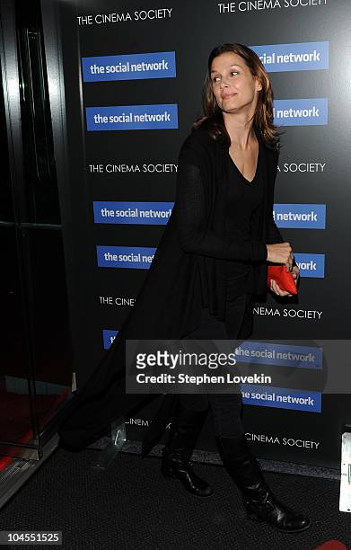 Actress Bridget Moynahan attends Columbia Pictures' and The Cinema Society's screening of "The Social Network" at the School of Visual Arts Theater...