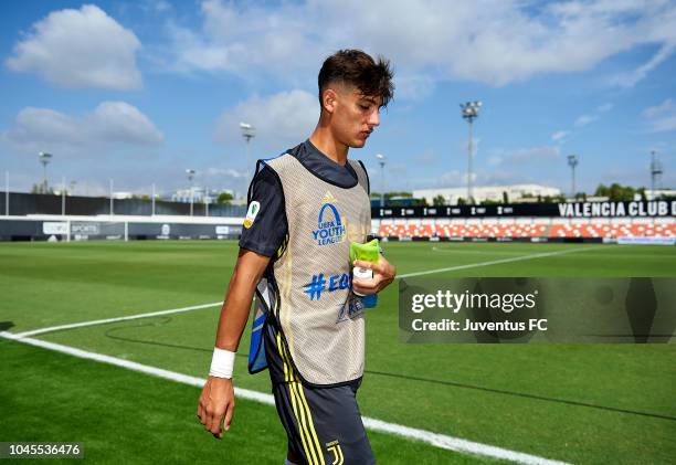 Francofonte of Juventus during the Group H match of the UEFA Youth League match between Valencia U19 and Juventus U19 at Estadio Antonio Puchades on...