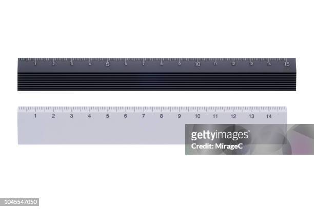 15cm black and white plastic rulers - rules stock pictures, royalty-free photos & images