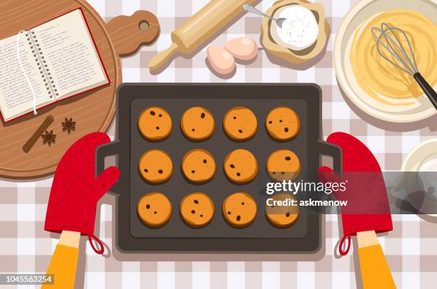 backen cookies  - baking stock-grafiken, -clipart, -cartoons und -symbole