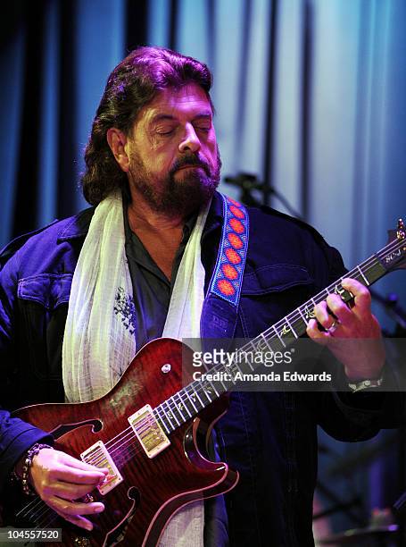 Audio engineer and musician Alan Parsons performs onstage during "An Evening With Alan Parsons" at the GRAMMY Museum on September 29, 2010 in Los...
