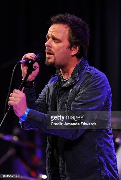 Singer PJ Olsson performs onstage with the Alan Parsons Project during "An Evening With Alan Parsons" at the GRAMMY Museum on September 29, 2010 in...