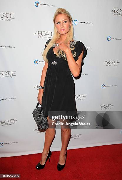 Paris Hilton arrives at ARCADE Boutique's 'The Autumn Party' benefiting Children's Institute, Inc at The London West Hollywood Hotel on September 29,...