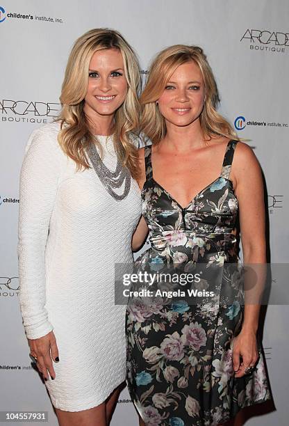 Actresses Bonnie Somerville and Amy Smart arrive at ARCADE Boutique's 'The Autumn Party' benefiting Children's Institute, Inc at The London West...