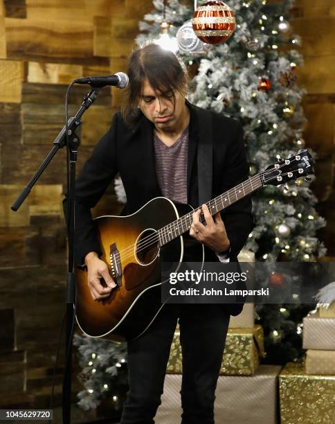 Luis Maldonado of the Train performs at Music Choice on October 4, 2018 in New York, United States.