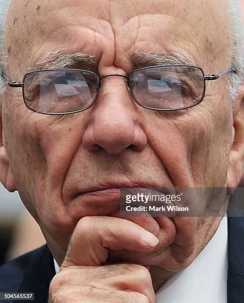 Rupert Murdoch, chairman and CEO of News Corp. Participates in a House Judiciary Subcommittee hearing about immigration on September 30, 2010 in...