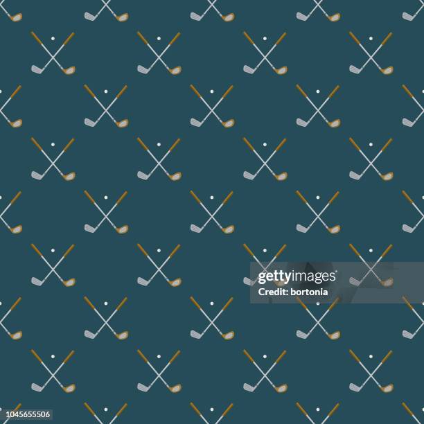 golf sports seamless pattern - golf pattern stock illustrations