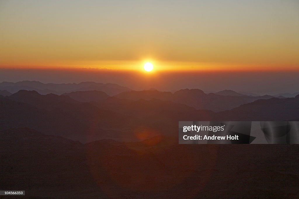 Dawn sunrise from Mt Sinai, Egypt