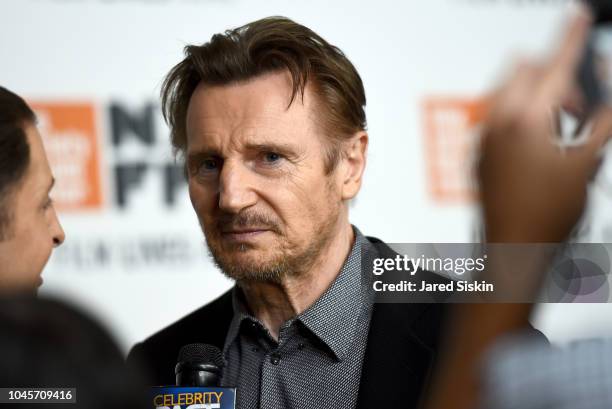 Liam Neeson attends the Netflix's "The Ballad of Buster Scruggs" NYFF Red Carpet Premiere at Alice Tully Hall on October 4, 2018 in New York City.