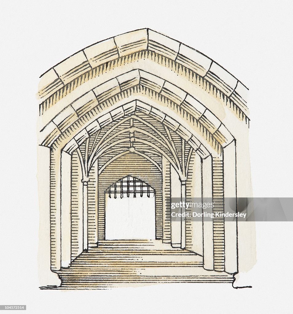 Illustration Of A Tudor Arch Tower Of London London England C 10861097 ...