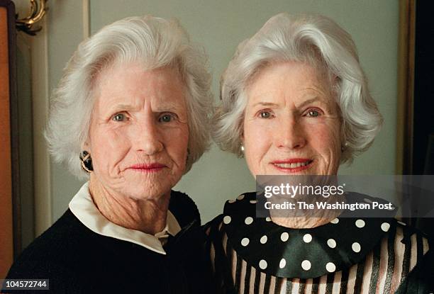 Roberta McCain in her Washington, D.C. Apartment. Roberta is Sen. John McCain's mother. At right is Roberta's twin sister Rowena Willis, who lives in...