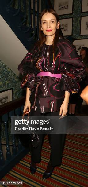 Roksanda Ilincic attends the Harper's Bazaar Art Party to celebrate Bazaar Art Week at Mark's Club on October 4, 2018 in London, England.