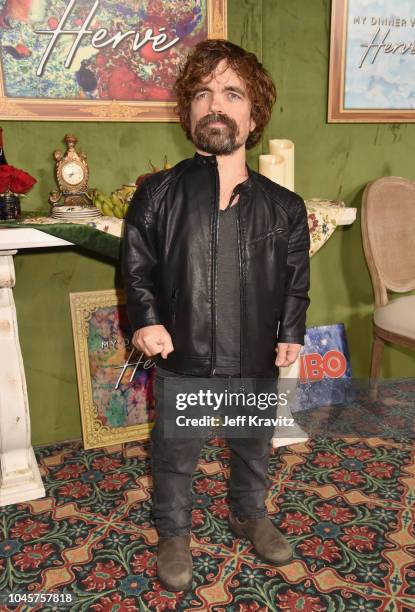 Peter Dinklage attends the Los Angeles Premiere Of HBO Films MY DINNER WITH HERVE at Paramount Studios on October 4, 2018 in Hollywood, California.