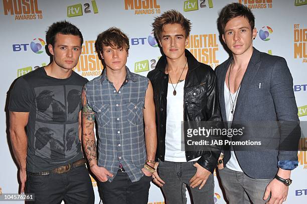 McFly attends the 'BT Digital Music Awards' at The Roundhouse on September 30, 2010 in London, England.