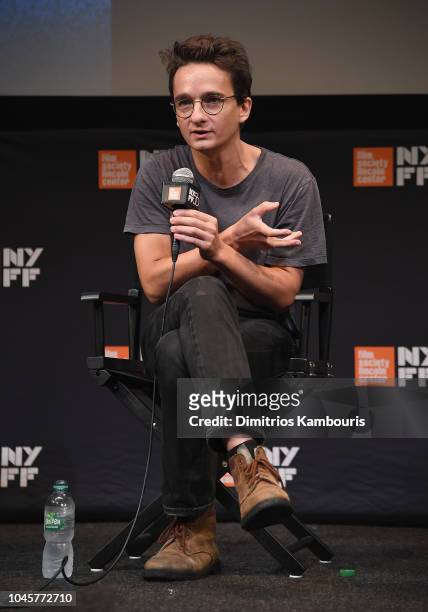 Director Gabriel Abrantes attends The 56th New York Film Festival - "Diamontino" at The Film Society of Lincoln Center, Walter Reade Theatre on...
