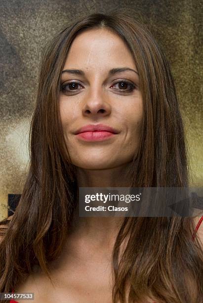 Elizabeth Cervantes attends to the presentation of Drenaje Profundo tv series on September 29, 2010 in Mexico City, Mexico.