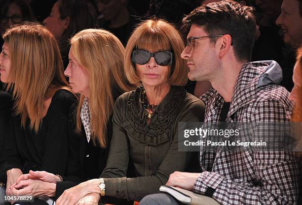 Anna Wintour attends the Nina Ricci Ready to Wear Spring/Summer 2011 show during Paris Fashion Week on September 30, 2010 in Paris, France.