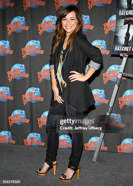 Actress Danielle Harris visits Planet Hollywood Times Square on September 30, 2010 in New York City.