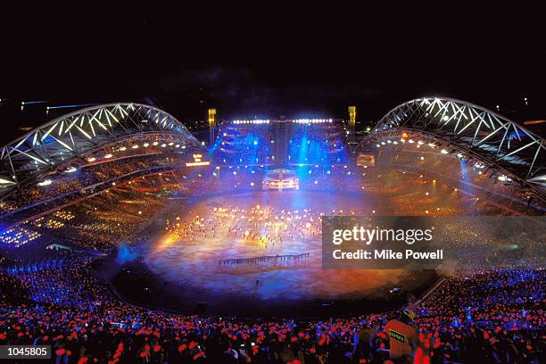 General view from the Opening Ceremony of the Sydney 2000 Olympic Games at the Olympic Stadium in Homebush Bay, Sydney, Australia. Mandatory Credit:...