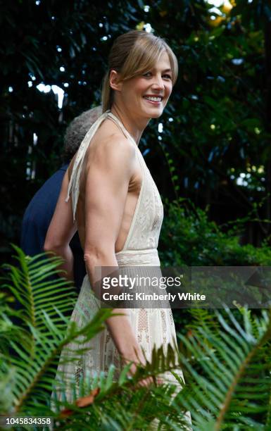 Rosamund Pike attends the 41st Mill Valley Film Festival - Opening Night Gala Premieres Of "Green Book" And "A Private War" at The Outdoor Art Club...