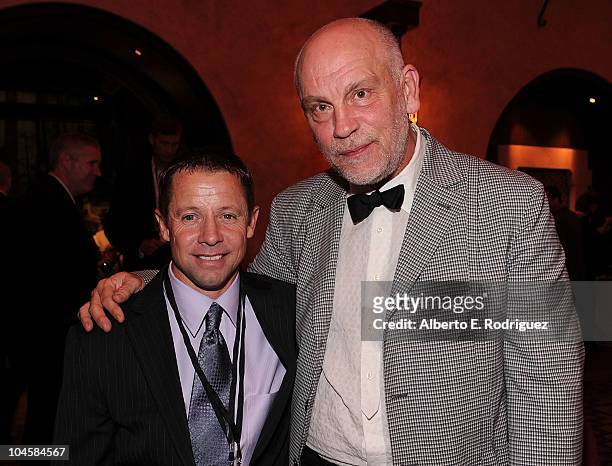 Otto Thorwarth and John Malkovich attend the premiere of Walt Disney Pictures' "Secretariat" after party at the on September 30, 2010 in Hollywood,...