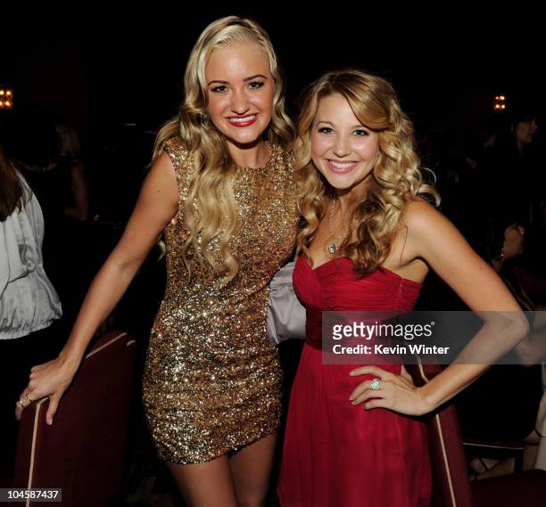 Actors Amanda Michalka and Carissa Capobianco pose at the after party for the premiere of Walt Disney Pictures' "Secretariat" at the Roosevelt Hotel...