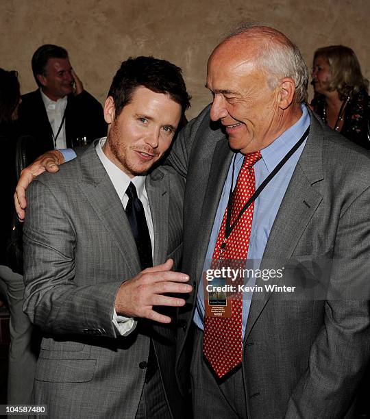 Actor Kevin Connolly and writer William Nack pose at the after party for the premiere of Walt Disney Pictures' "Secretariat" at the Roosevelt Hotel...