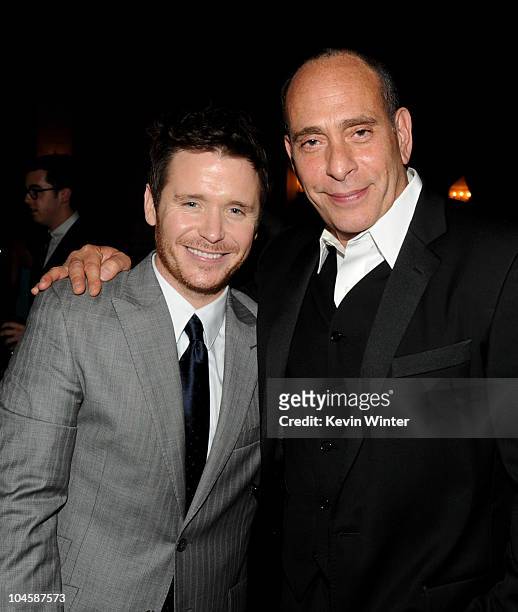 Actors Kevin Connolly and Nestor Serrano pose at the after party for the premiere of Walt Disney Pictures' "Secretariat" at the Roosevelt Hotel on...