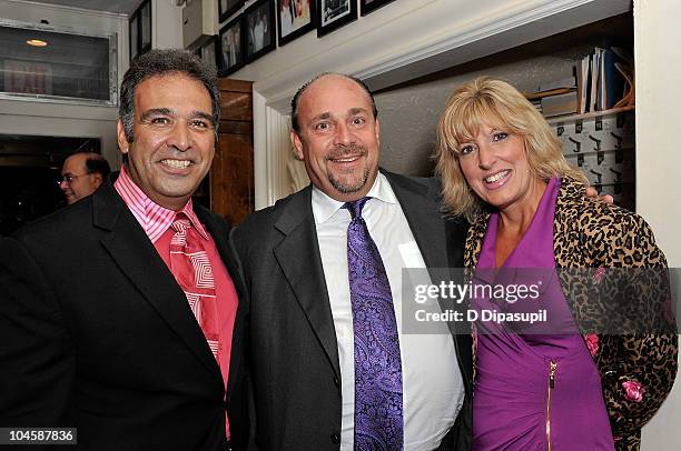 George Pettignano, Steve Grant and Catherine Grant attend the Sinatra Family Estates Wine Dinner at Patsy's on September 30, 2010 in New York City.