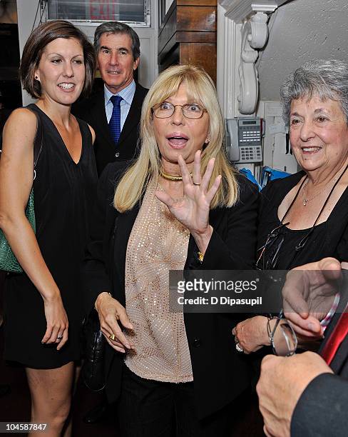 Amanda Erlinger, Robert Finkelstein, Nancy Sinatra and Rose Scognamillo attend the Sinatra Family Estates Wine Dinner at Patsy's on September 30,...