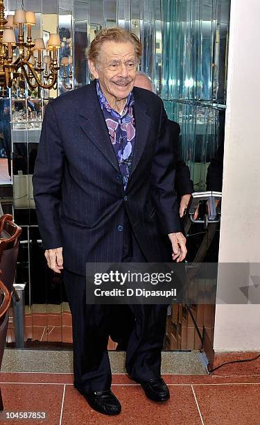 Actor Jerry Stiller attends the Sinatra Family Estates Wine Dinner at Patsy's on September 30, 2010 in New York City.