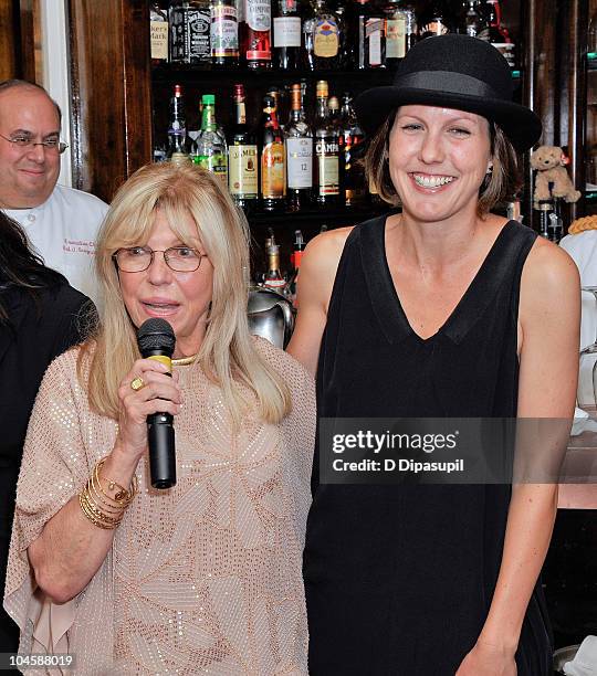 Nancy Sinatra and daughter Amanda Erlinger attend the Sinatra Family Estates Wine Dinner at Patsy's on September 30, 2010 in New York City.