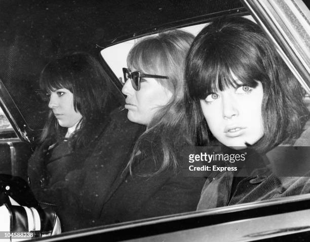 The Beatles' womenfolk, from left to right, Maureen Starr, Cynthia Lennon and Patti Boyd, in Obertauern, Austria, on March 16, 1965.