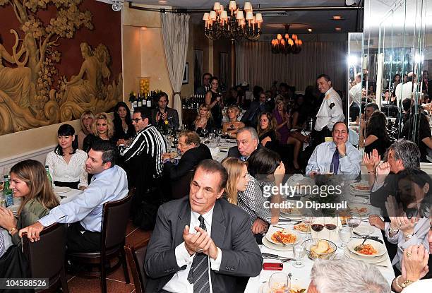 Actor Robert Davi and guests at the Sinatra Family Estates Wine Dinner at Patsy's on September 30, 2010 in New York City.