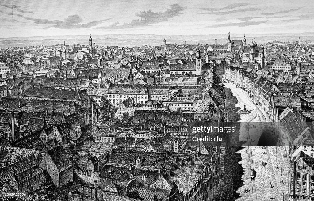Skyline of Augsburg, Germany