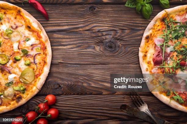 italian pizza - pizza with ham stock pictures, royalty-free photos & images