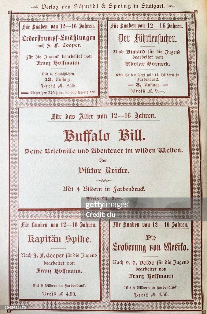 Ads of a german publisher for books