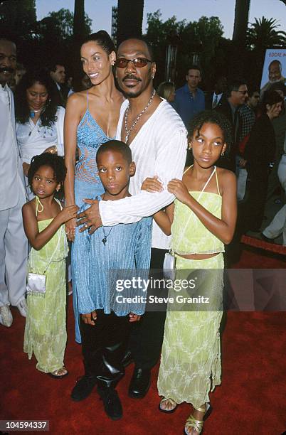 Eddie Murphy & Family during "Nutty Professor II - The Klumps" - Los Angeles Premiere at Universal Amphitheatre in Universal City, California, United...